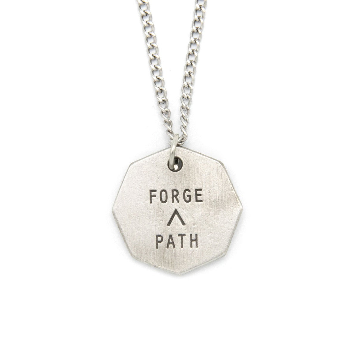 Forge a Path Hex Tag Necklace (Pewter)