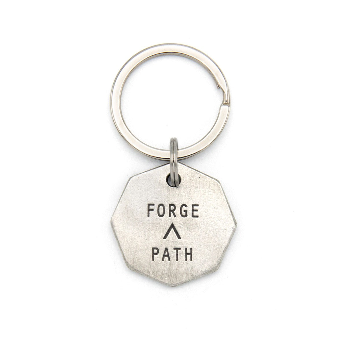 Forge a Path Hex Tag Key Ring (Pewter)