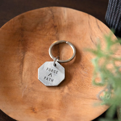 Forge a Path Hex Tag Key Ring (Pewter)