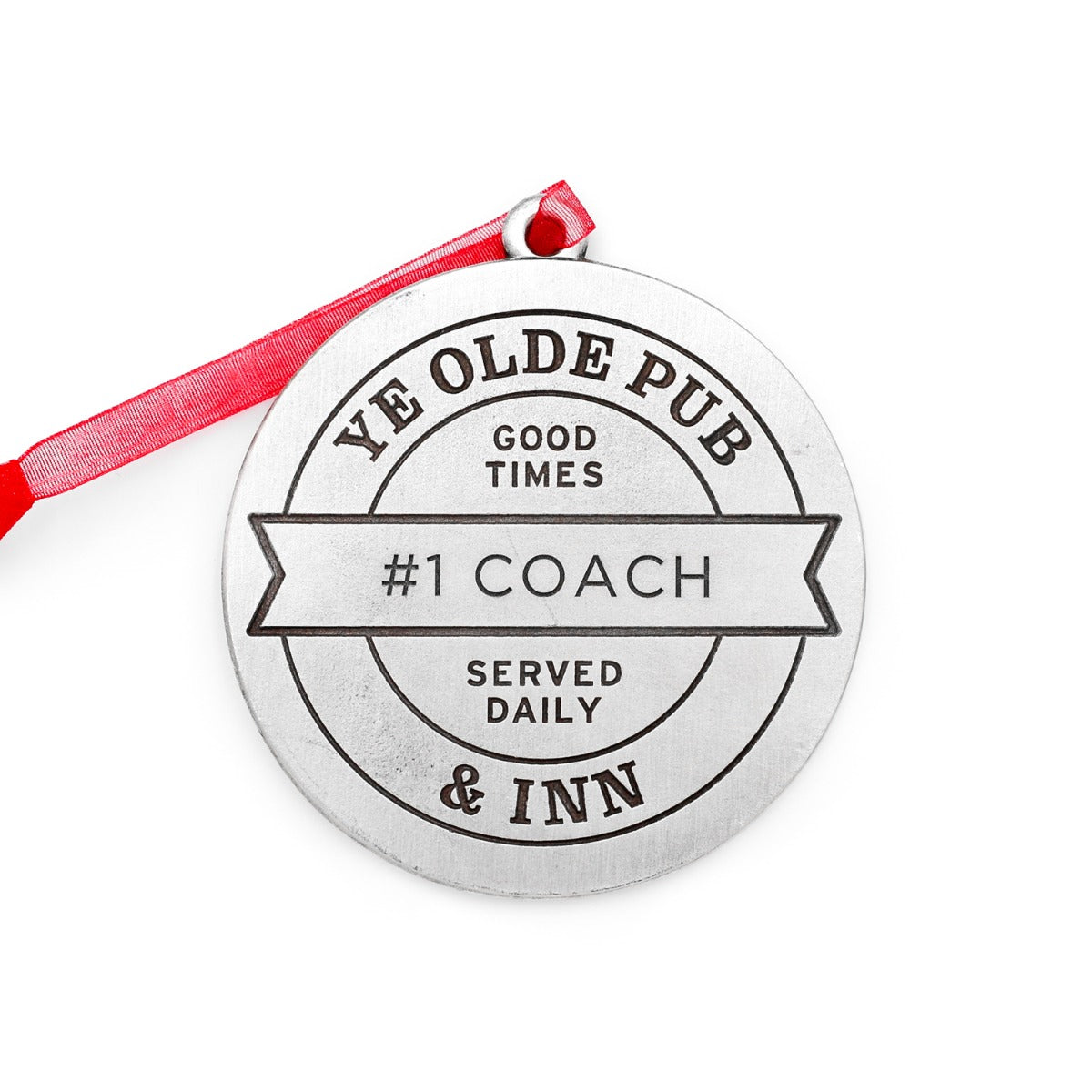 Relax and Enjoy Pub Coaster Ornament (Pewter)