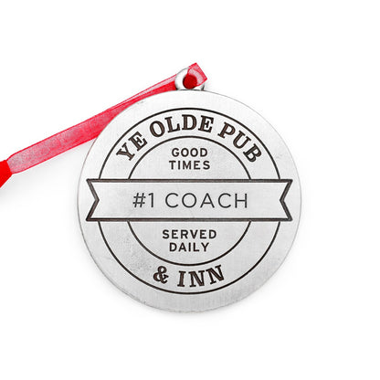 Relax and Enjoy Pub Coaster Ornament (Pewter)