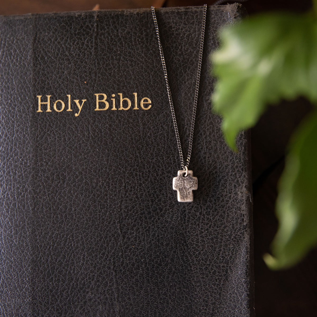 Endure Cross Necklace (Antiqued Sterling Silver)