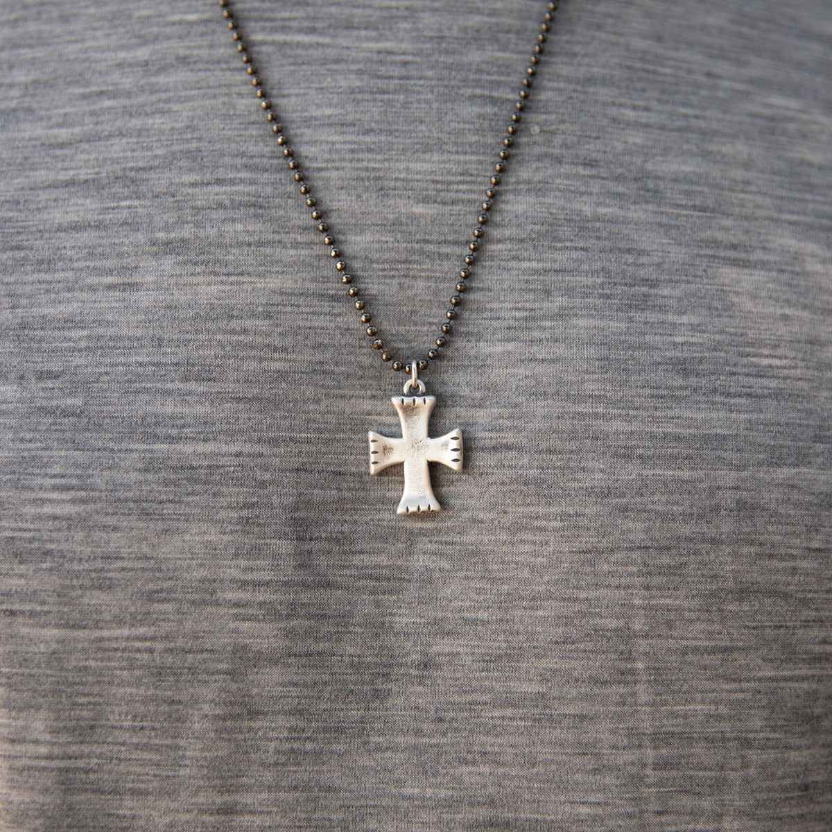 Completeness Cross Necklace (Antiqued Sterling Silver)