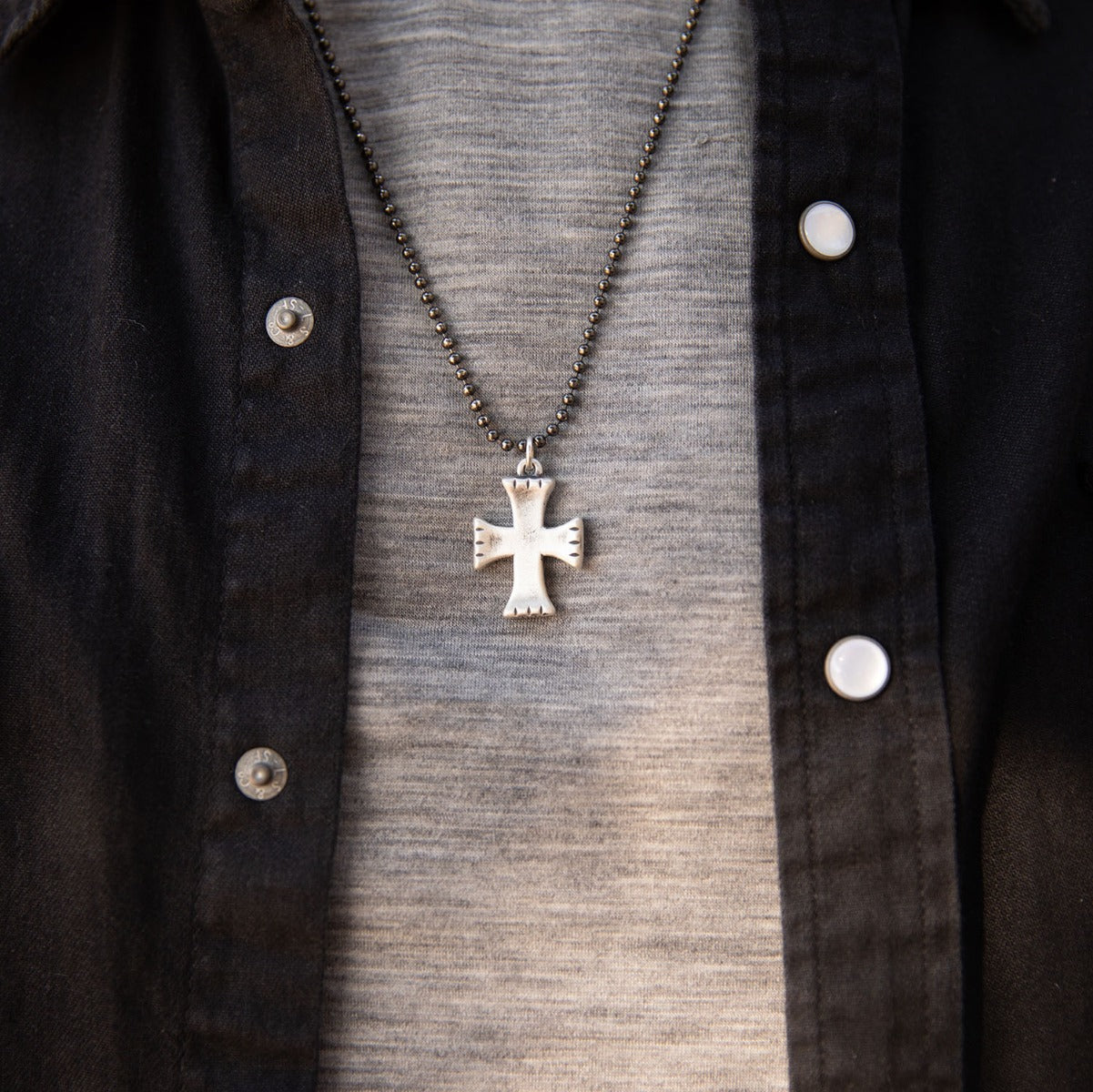 Completeness Cross Necklace (Antiqued Sterling Silver)