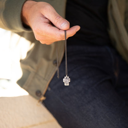 Endure Cross Necklace (Antiqued Sterling Silver)