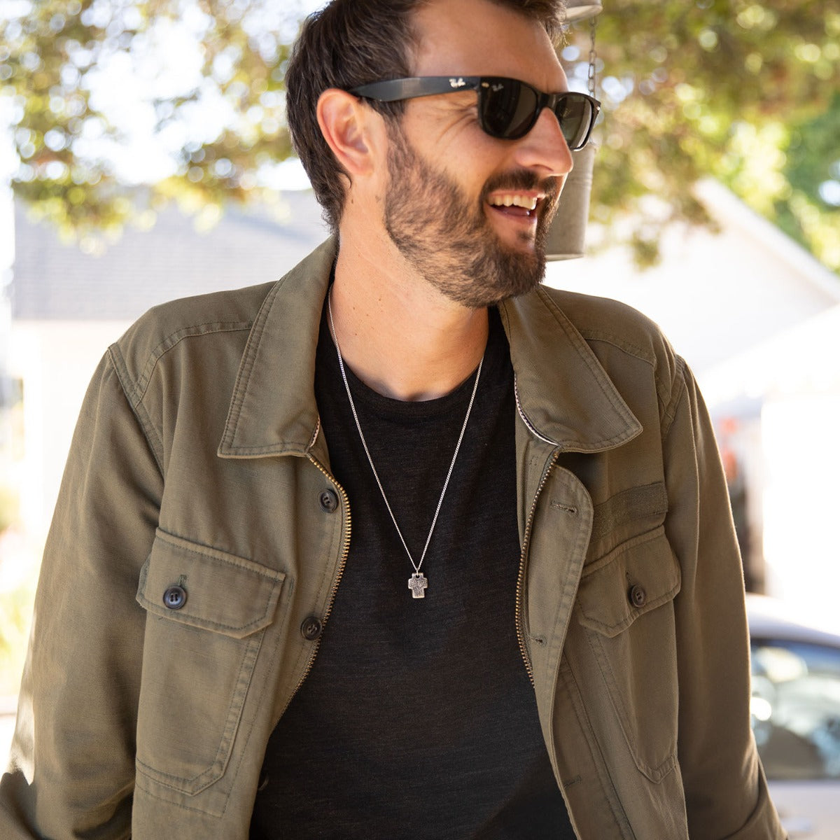 Endure Cross Necklace (Antiqued Sterling Silver)