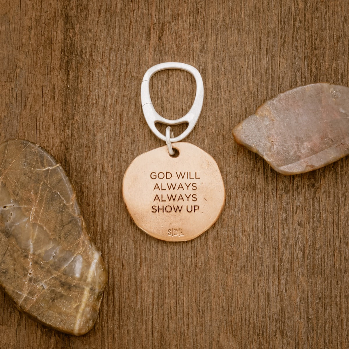 Roman Cross Coin Key Ring (Brass)