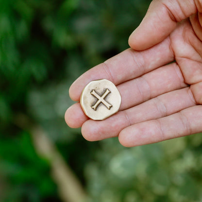 Roman Cross Pocket Coin (Brass)