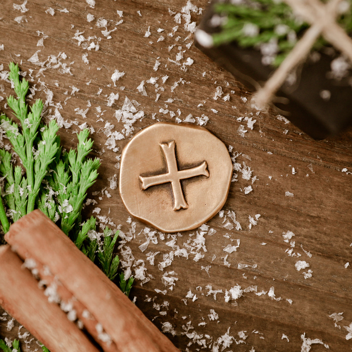 Roman Cross Pocket Coin (Brass)