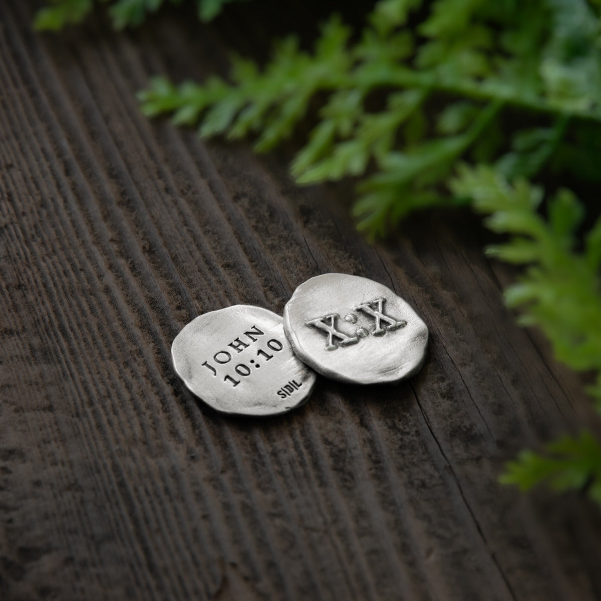 John 10:10 Pocket Token (Sterling Silver)