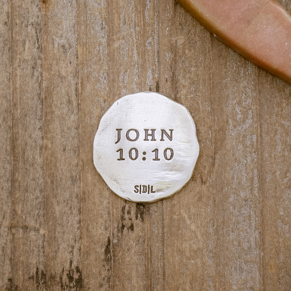 John 10:10 Pocket Token (Sterling Silver)