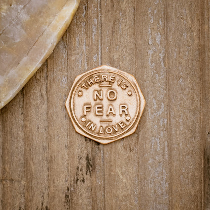 No Fear in Love Pocket Coin (Brass)