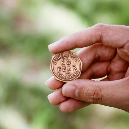 No Fear in Love Pocket Coin (Brass)