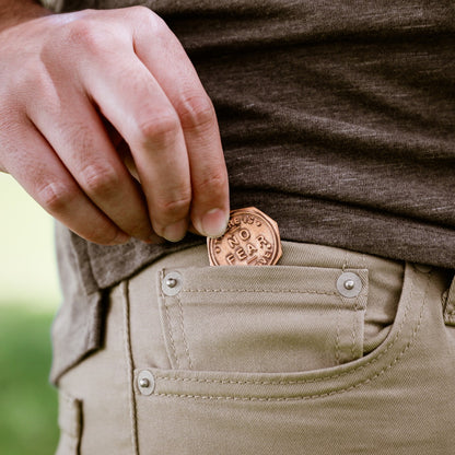 No Fear in Love Pocket Coin (Brass)