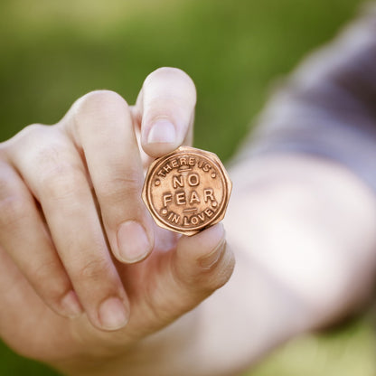 No Fear in Love Pocket Coin (Brass)