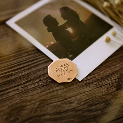 No Fear in Love Pocket Coin (Brass)