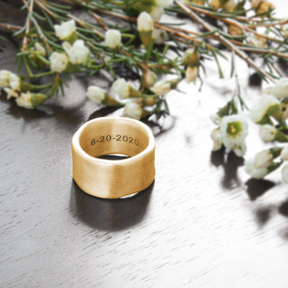 Valor Wide Ring (14K Solid Gold)