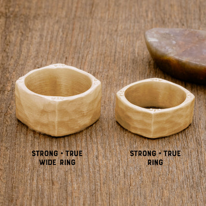 Strong + True Wide Ring (10K Solid Gold)
