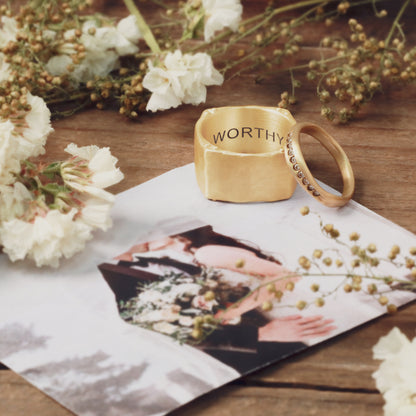 Strong + True Wide Ring (10K Solid Gold)