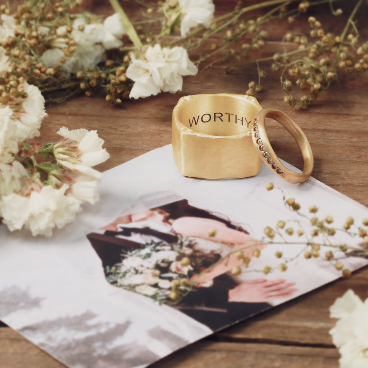 Strong + True Wide Ring (14K Solid Gold)