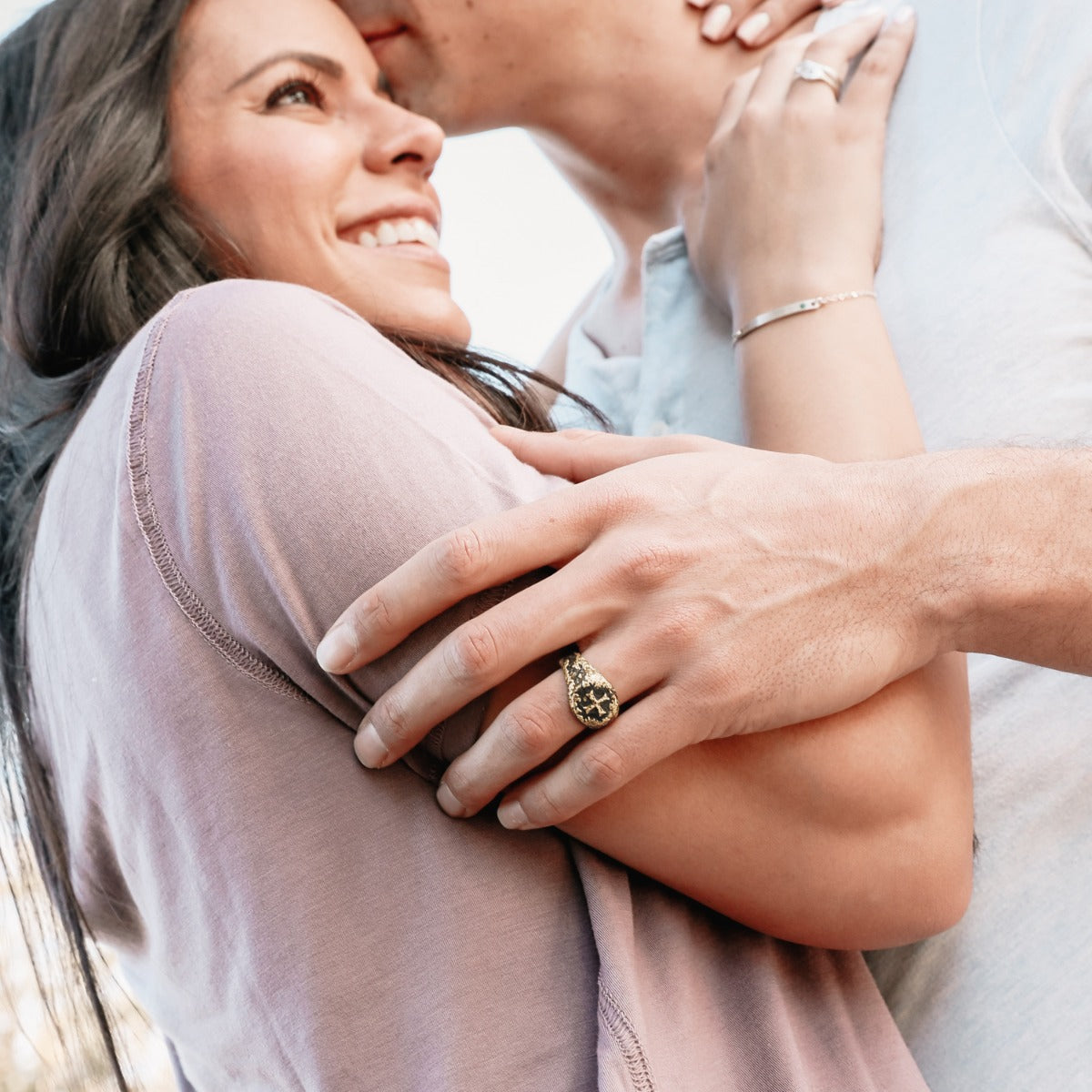 Ancient Cross Signet Ring (10K Solid Gold)