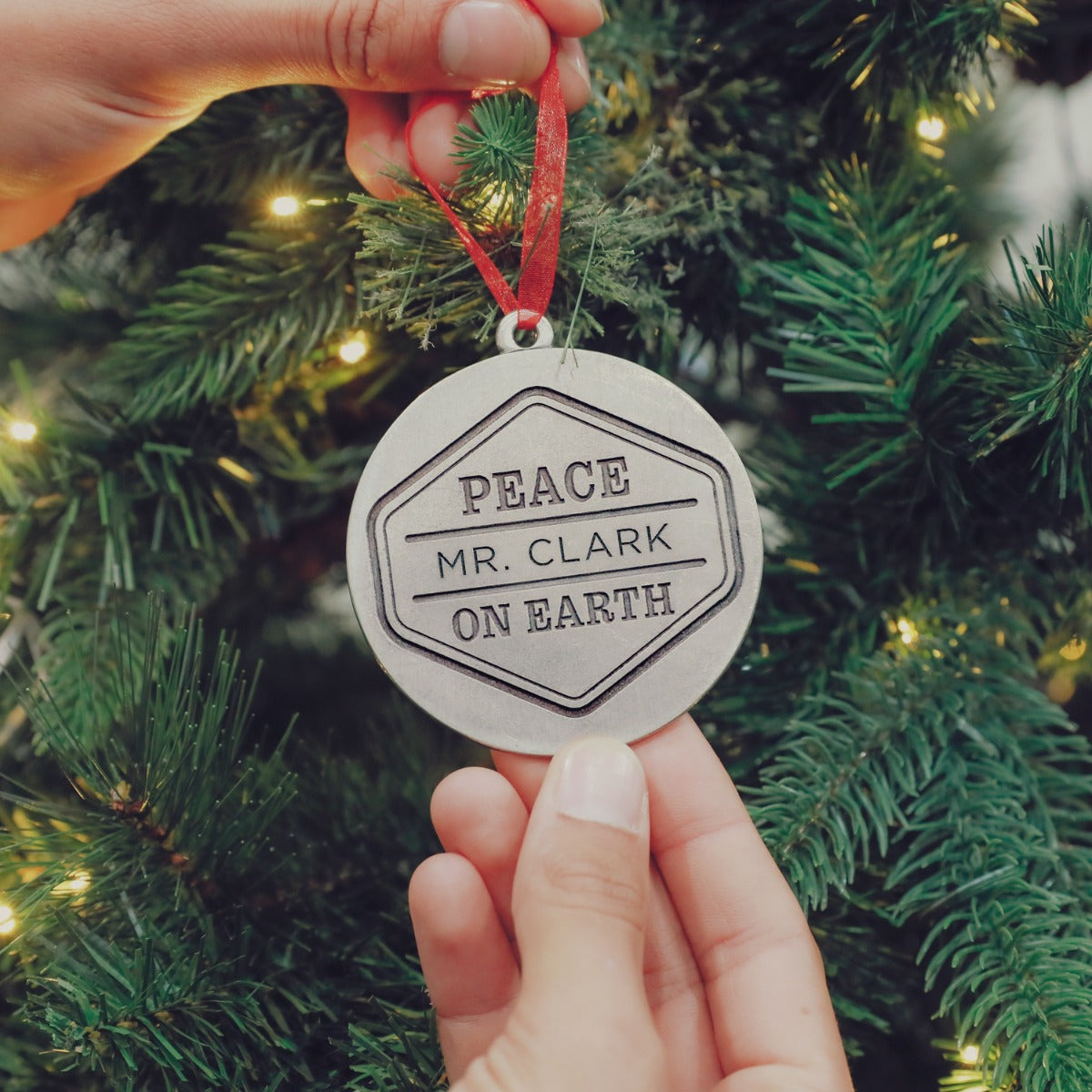 Peace on Earth Ornament (Pewter) - Lisa Leonard Designs