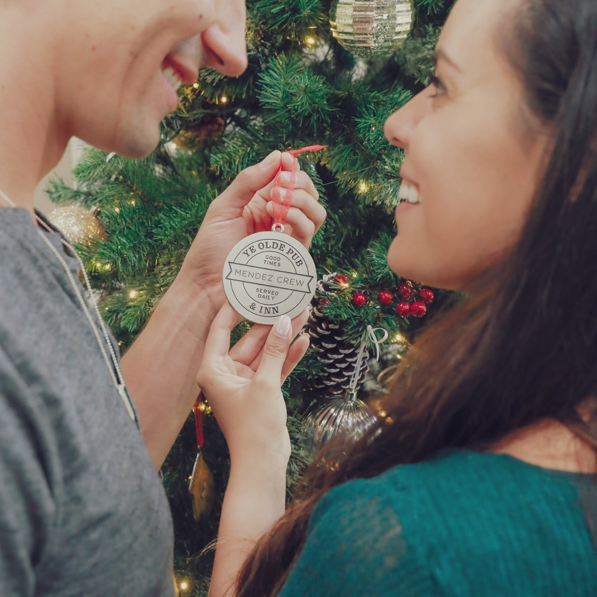 Relax and Enjoy Pub Coaster Ornament (Pewter)