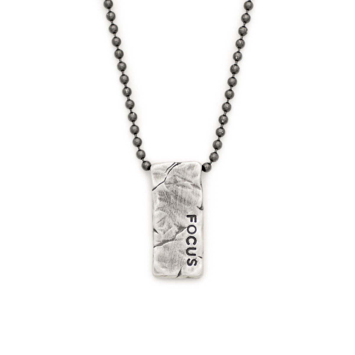 Word Of The Year Necklace - 1 Side (Antiqued Sterling Silver)