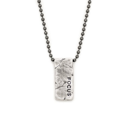 Word Of The Year Necklace - 1 Side (Antiqued Sterling Silver)