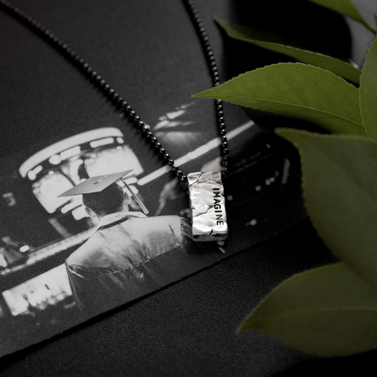 Word Of The Year Necklace - 1 Side (Antiqued Sterling Silver)