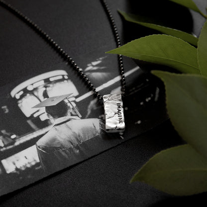 Word Of The Year Necklace - 1 Side (Antiqued Sterling Silver)