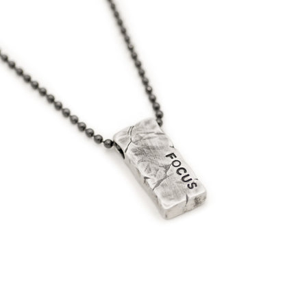 Word Of The Year Necklace - 1 Side (Antiqued Sterling Silver)