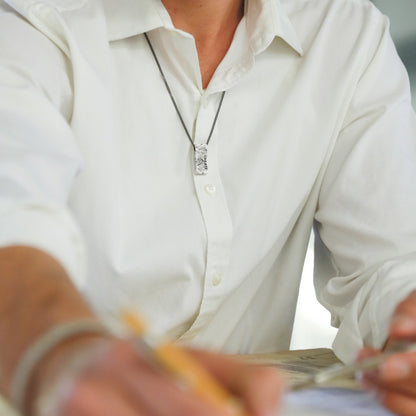 Word Of The Year Necklace - 1 Side (Antiqued Sterling Silver)