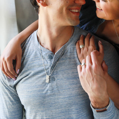 Word Of The Year Necklace - 1 Side (Antiqued Sterling Silver)