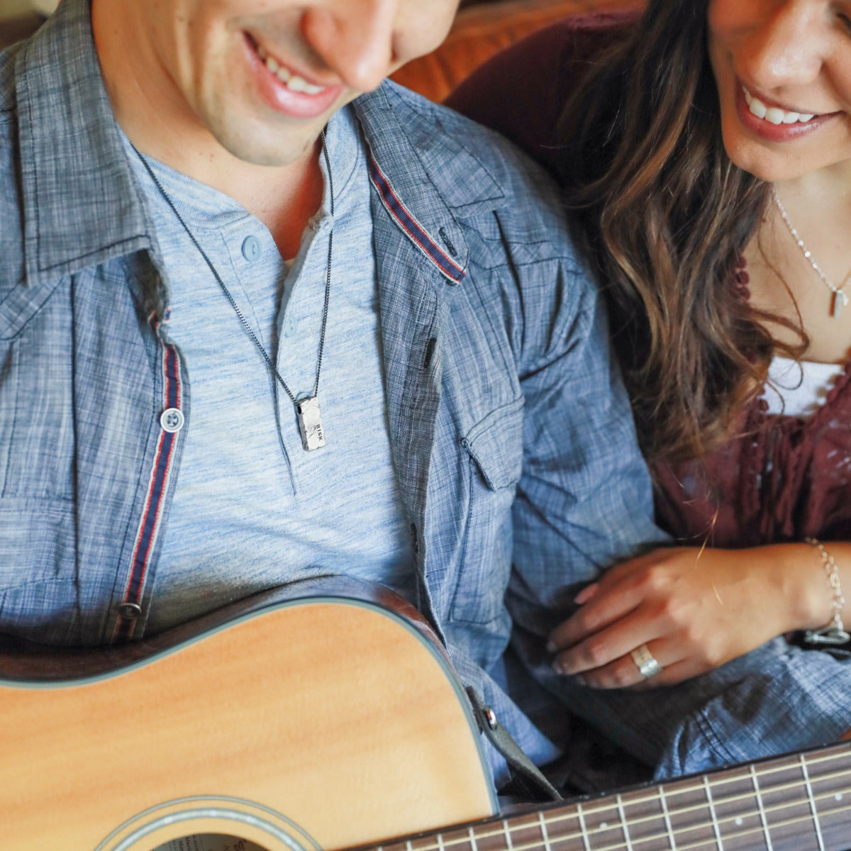 Word Of The Year Necklace - 1 Side (Antiqued Sterling Silver)