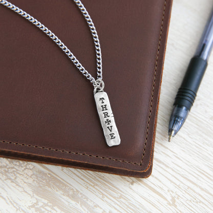 Thrive Tablet Necklace (Pewter)