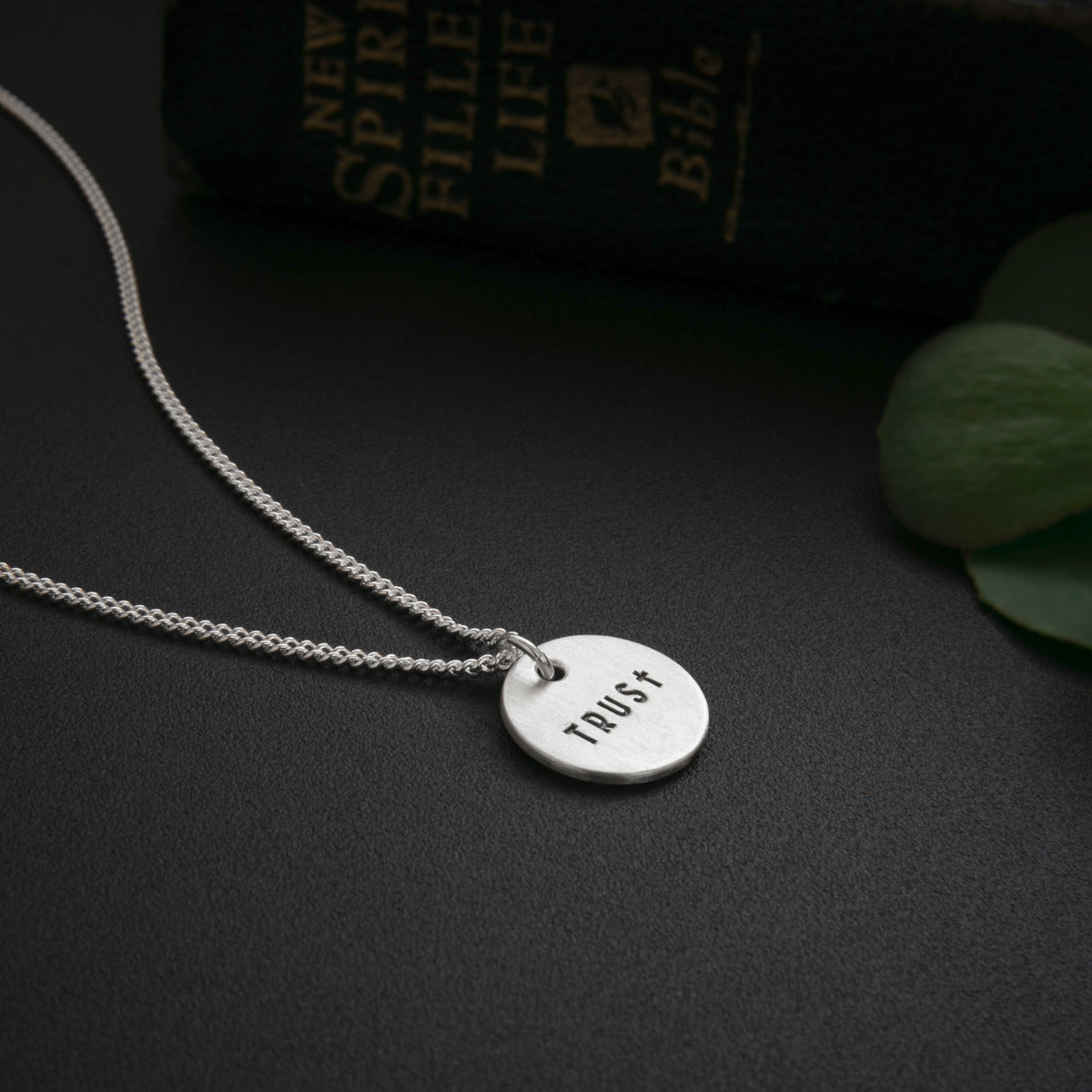 Trust Disc Pendant Necklace (Sterling Silver)