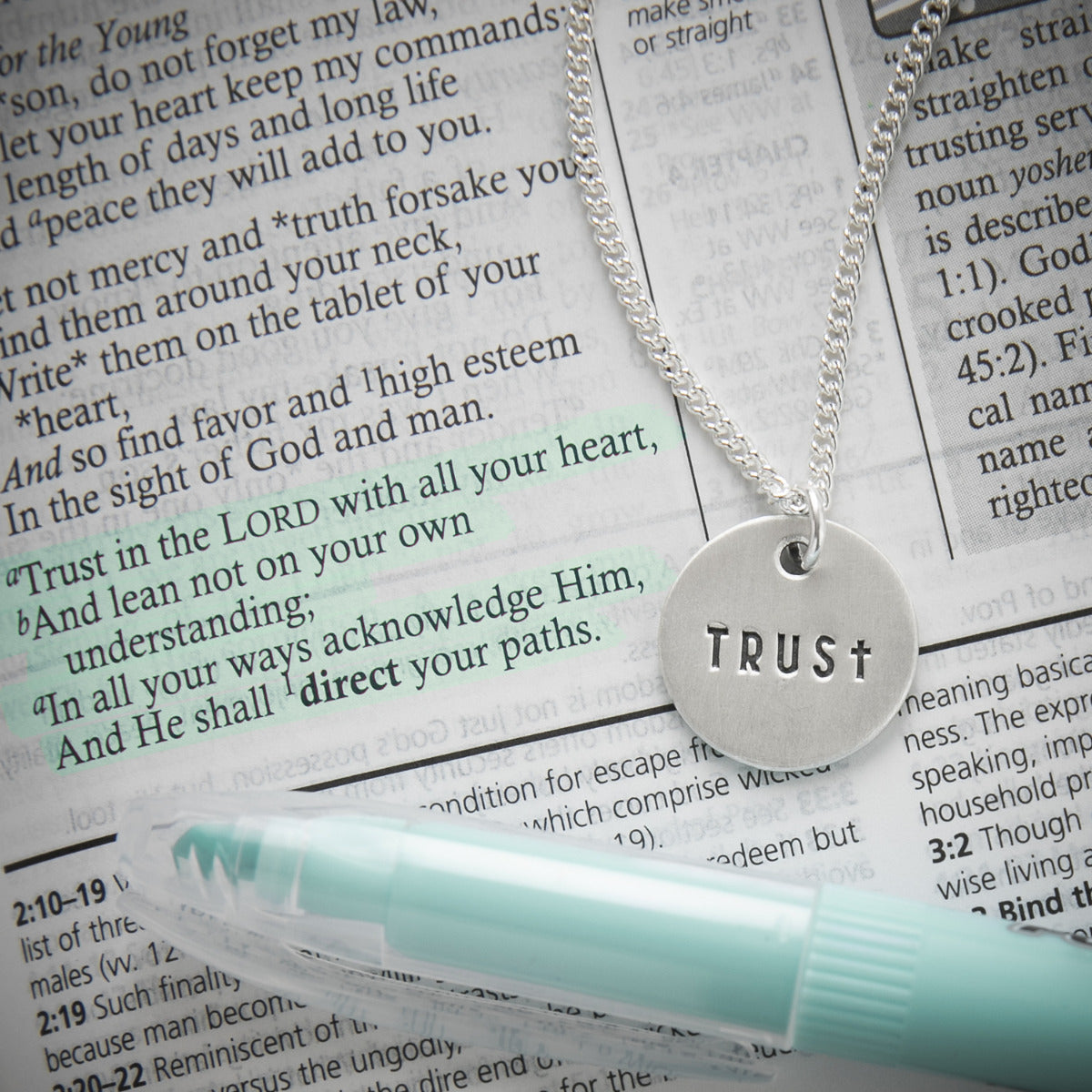 Trust Disc Pendant Necklace (Sterling Silver)