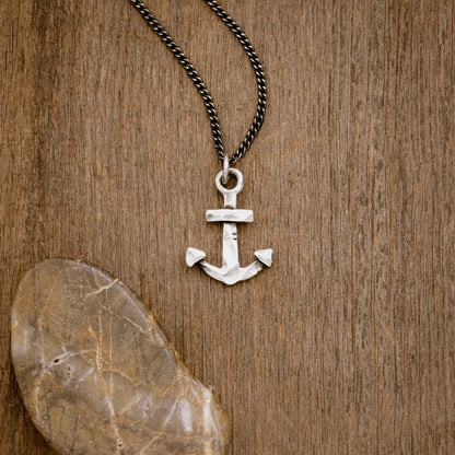 Anchor of My Soul Necklace (Antiqued Sterling Silver)