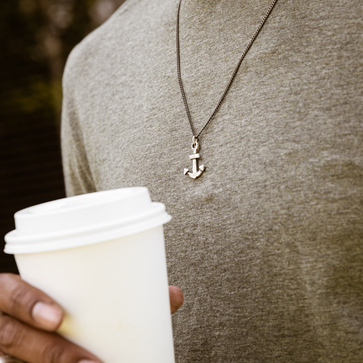 Anchor of My Soul Necklace (Antiqued Sterling Silver)