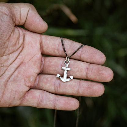 Anchor of My Soul Necklace (Antiqued Sterling Silver)