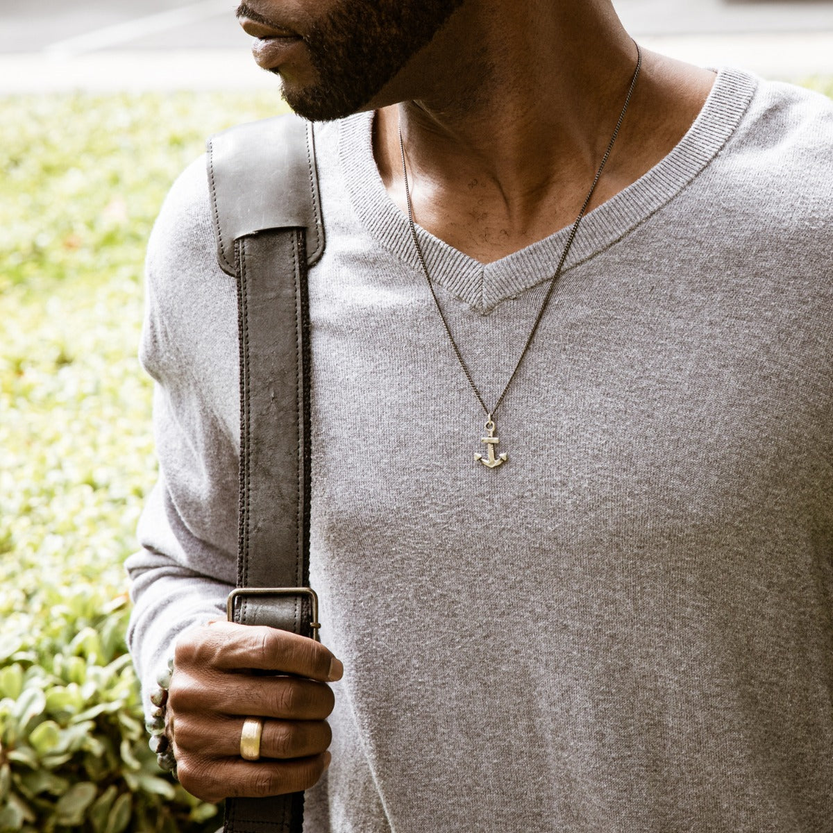 Anchor of My Soul Necklace (Antiqued Sterling Silver)