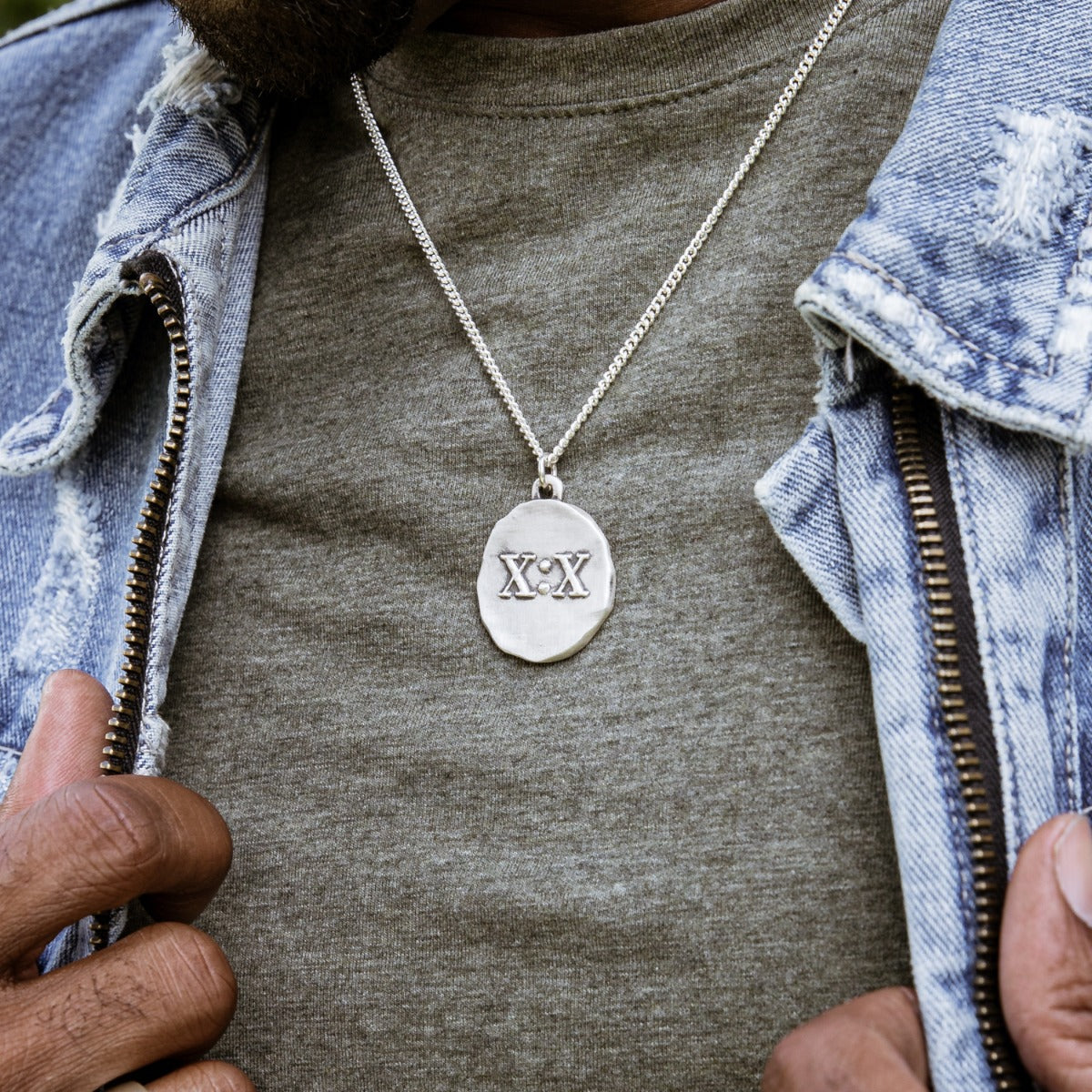 John 10:10 Necklace (Antiqued Sterling Silver)