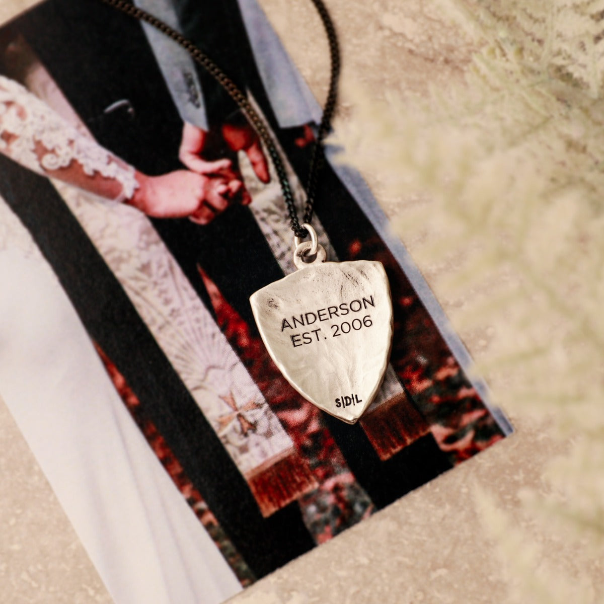 Family Tree Shield Necklace (Antiqued Sterling Silver)