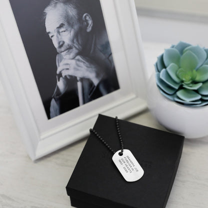 Lasting Bond Dog Tag Necklace Large (Sterling Silver)