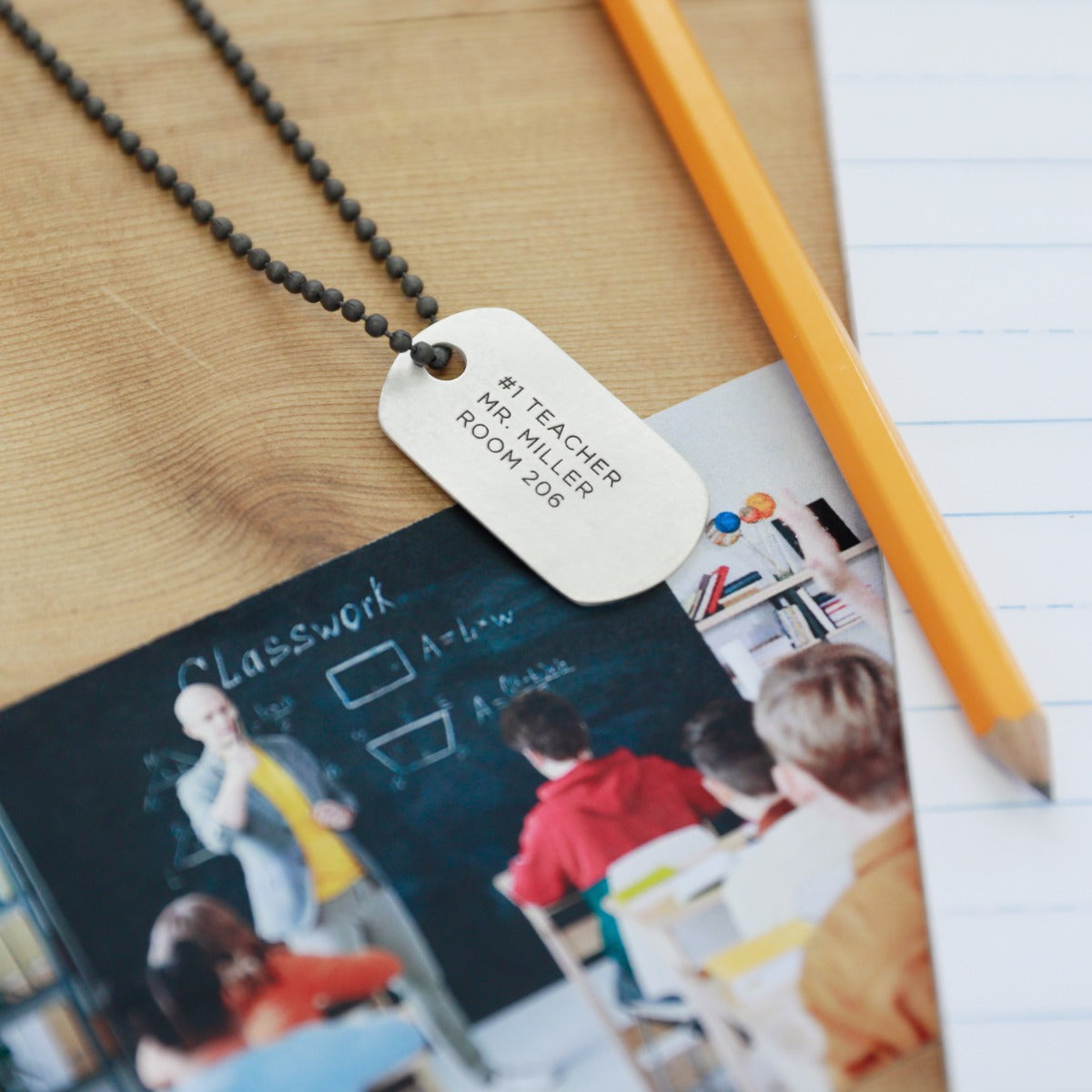 Lasting Bond Dog Tag Necklace Large (Sterling Silver)