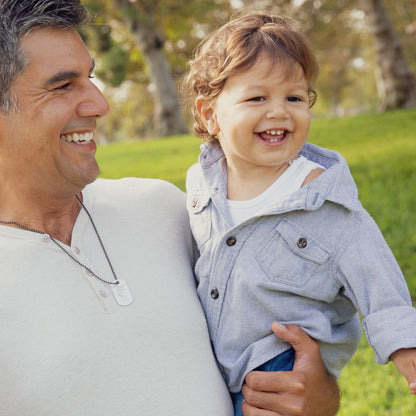 Lasting Bond Dog Tag Necklace Large (Sterling Silver)