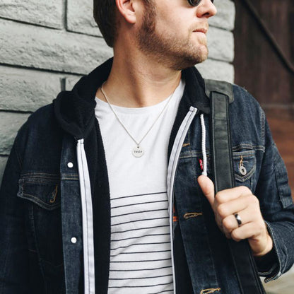 Trust Disc Pendant Necklace (Sterling Silver)