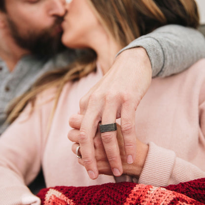 Strong + True Ring (Silver Sterling & Black)