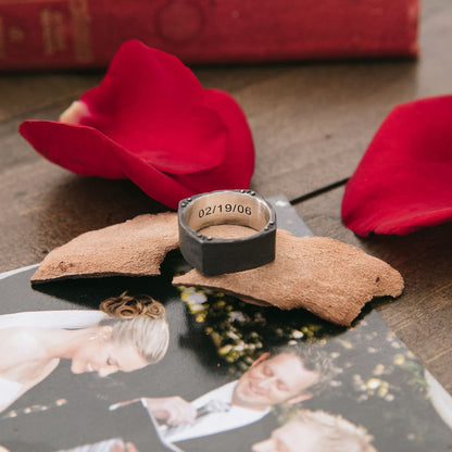 Strong + True Ring (Silver Sterling & Black)